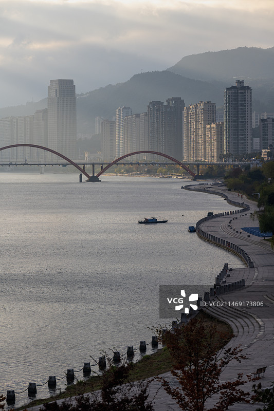 浙江丽水市青田县城市风光图片素材