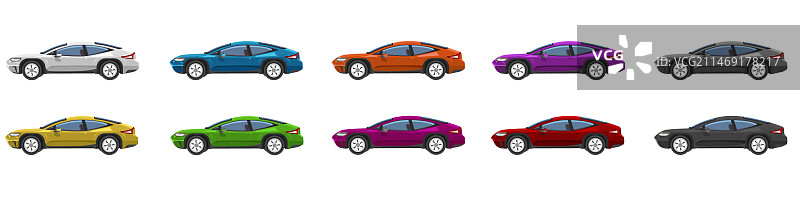 彩色跑车合集图片素材