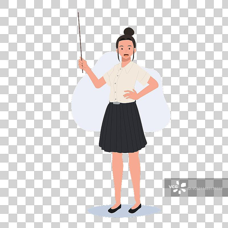 身穿制服的泰国大学生正在演讲图片素材