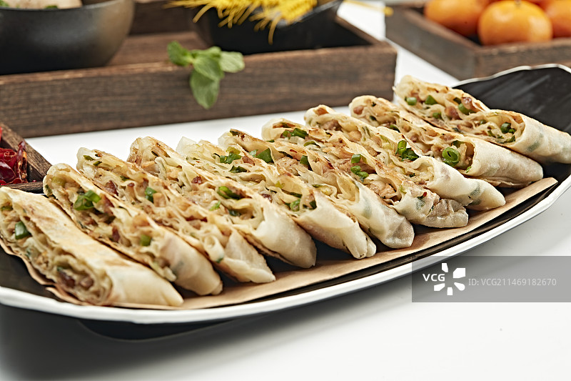 香葱熏肉烙饼图片素材