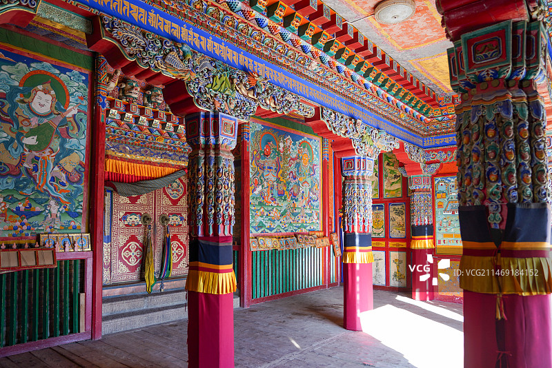 甘肃省 甘加秘境 白石崖寺图片素材