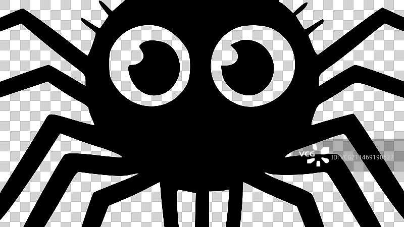 扁平风蜘蛛简约标志图片素材