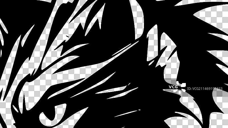 黑白孤立的野生猫科动物图标图片素材