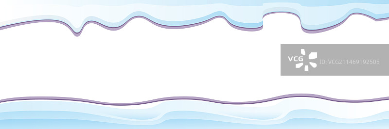 带雪帽的冬季横版banner图片素材