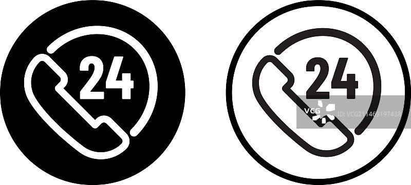 24小时服务图标图片素材