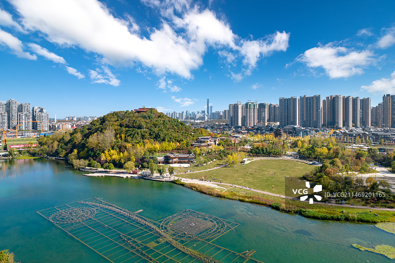 贵阳市白云区蓝天白云背景图片素材