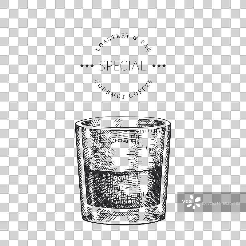 手绘阿芙佳朵咖啡杯图片素材