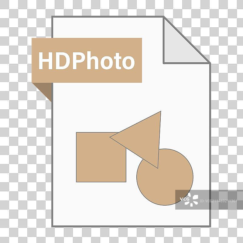 用于网页的HDPHOTO文件图标现代扁平设计图片素材