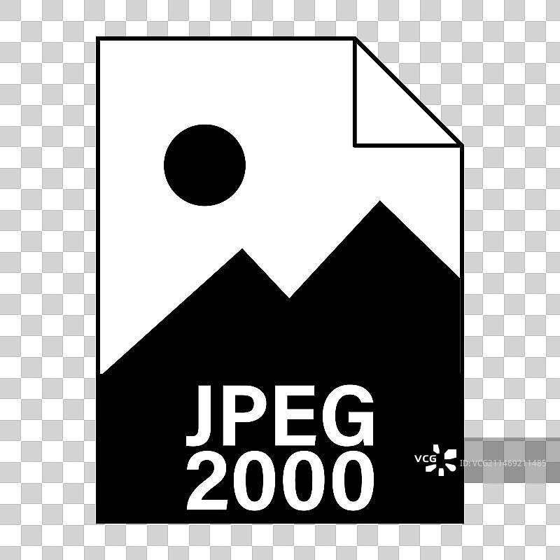 现代扁平风格网页JPEG 2000文件图标图片素材
