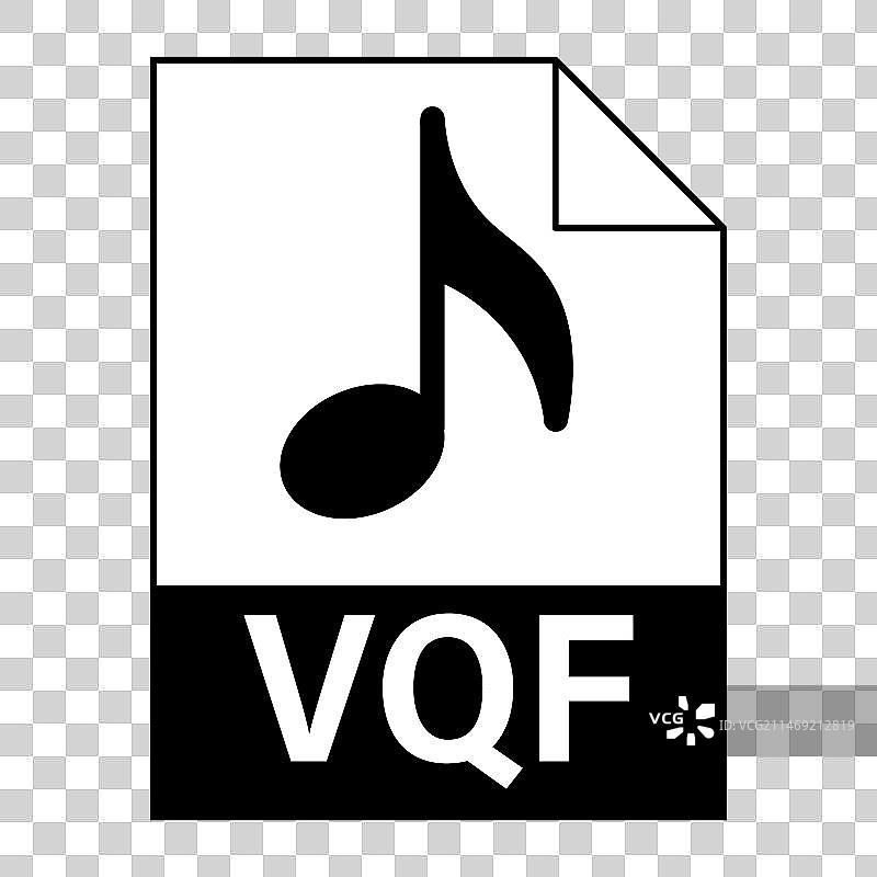 用于网络的VQF文件图标的现代扁平设计图片素材