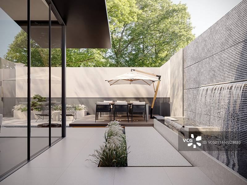 庭院景观，中式景观，门头图片素材