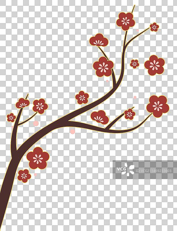 梅花矢量元素图片素材