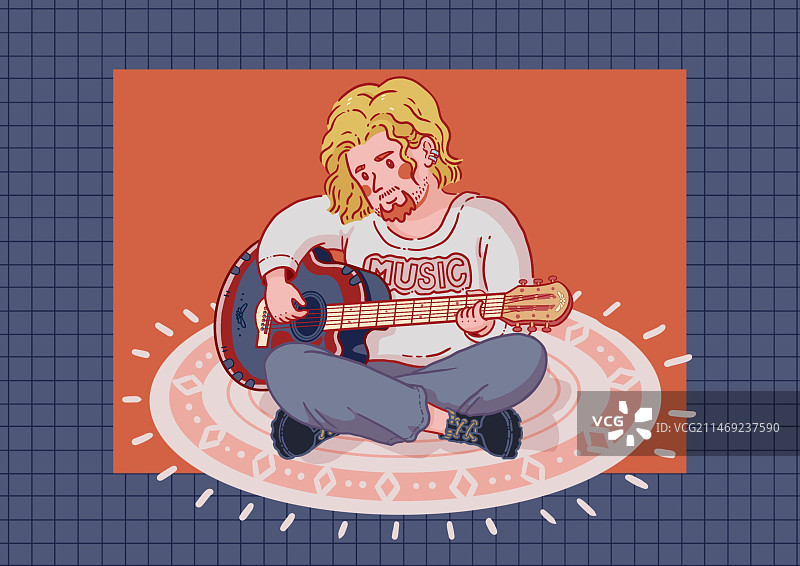 弹吉他的外国人图片素材