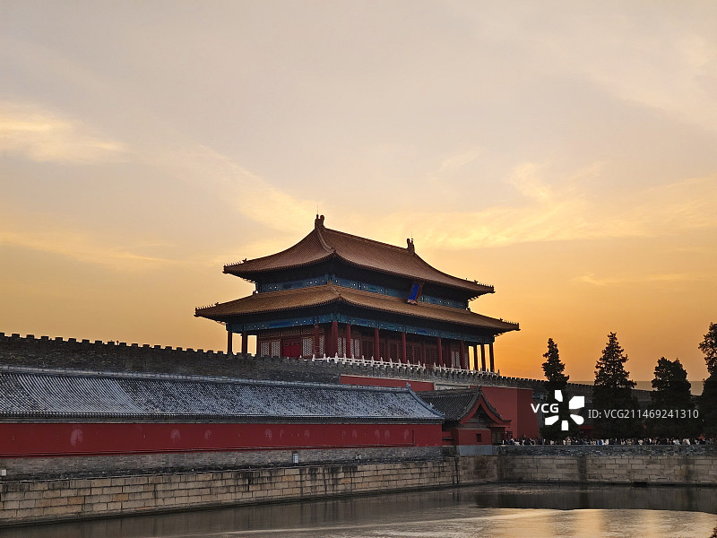 夕阳下的紫禁城 北京城市风光图片素材