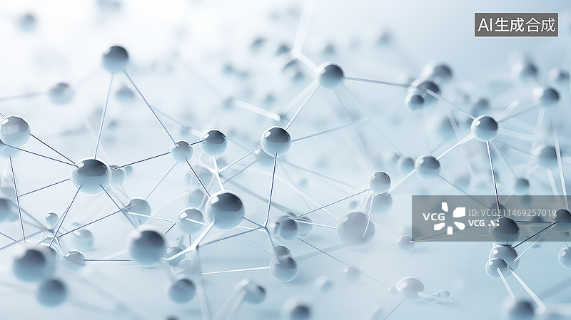 【AI数字艺术】分子结构在科学世界里的背景图片素材