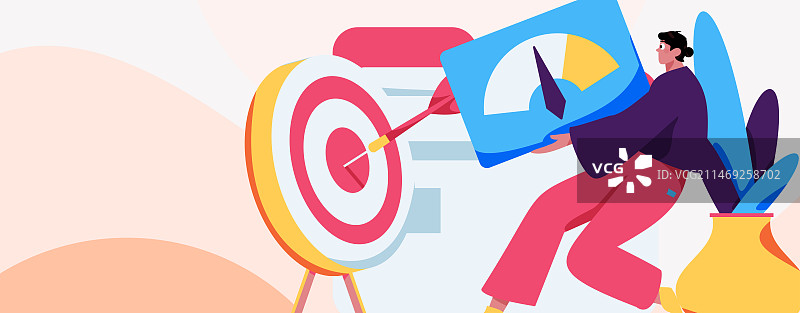 市场营销规划商务人物扁平矢量概念运营手绘插画图片素材