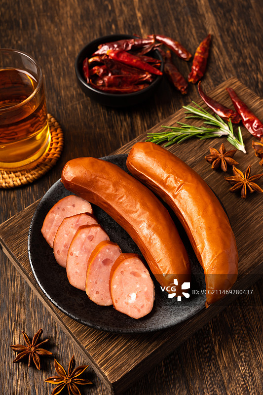 传统特产美食哈尔滨红肠图片素材