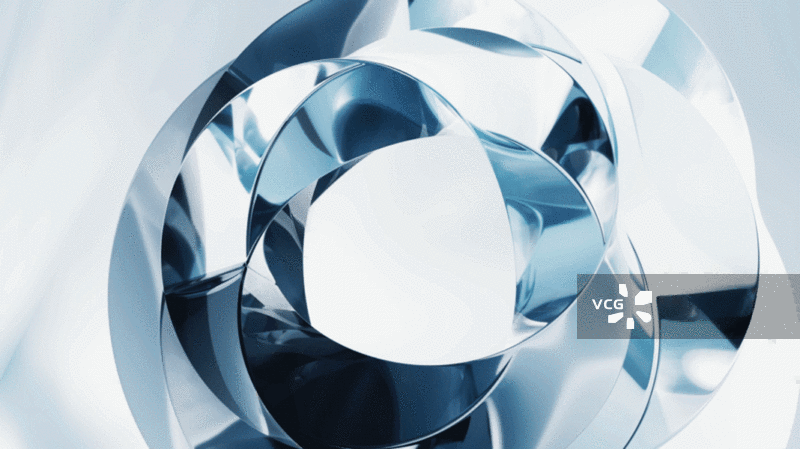 蓝色玻璃曲面宝石3D渲染图片素材