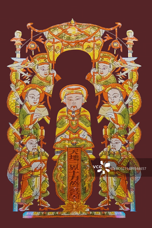 中国传统文化，朱仙镇木版年画上的包拯，主宰图片素材