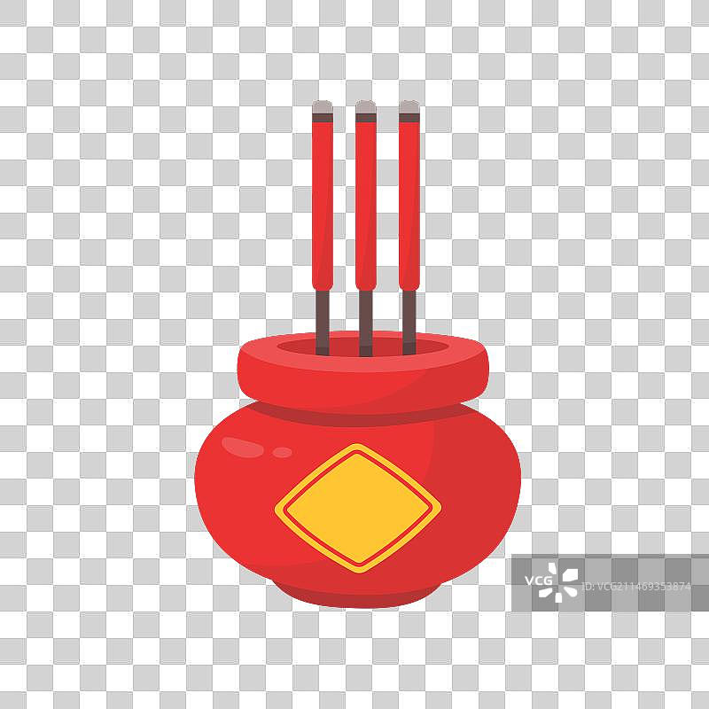 用于点燃香的中国香炉图片素材