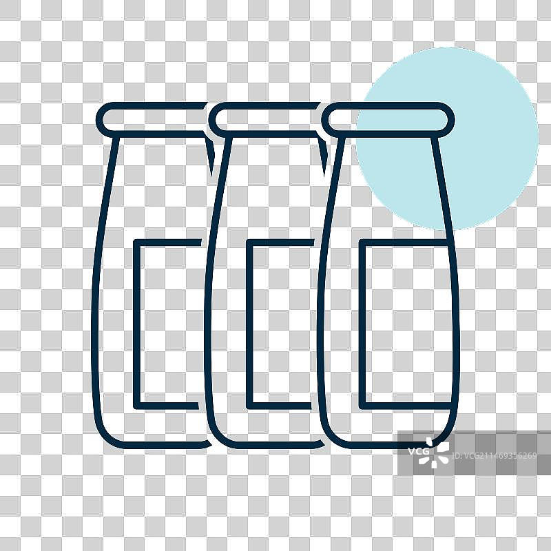饮用型酸奶瓶图标图片素材