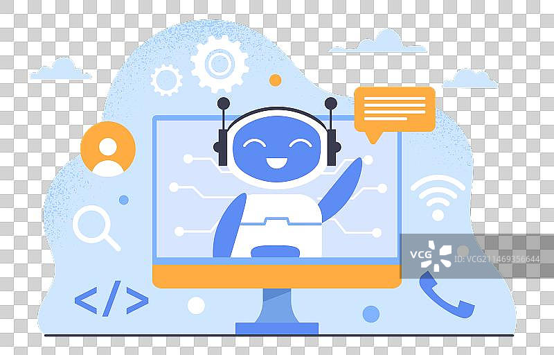 人工智能驱动的内容概念图片素材