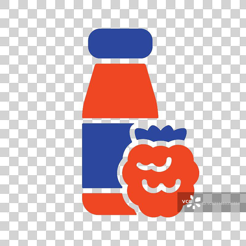 覆盆子味酸奶瓶图标图片素材