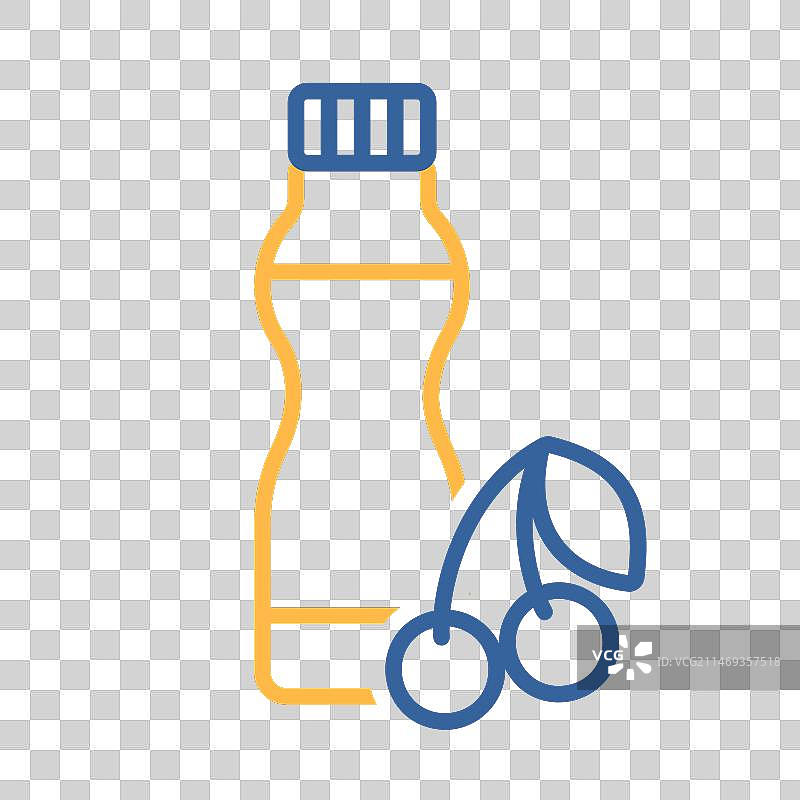 樱桃味可饮用酸奶瓶图片素材