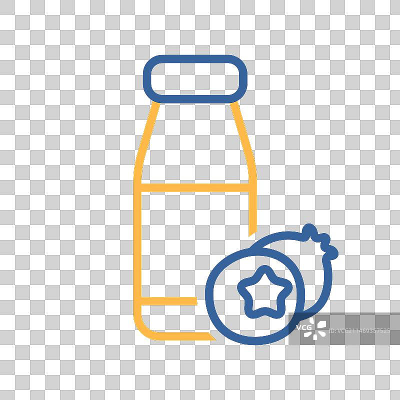 蓝莓味饮用型酸奶瓶图片素材