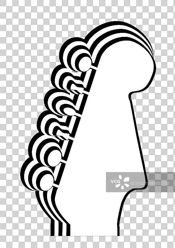 抽象的电吉他琴头图片素材