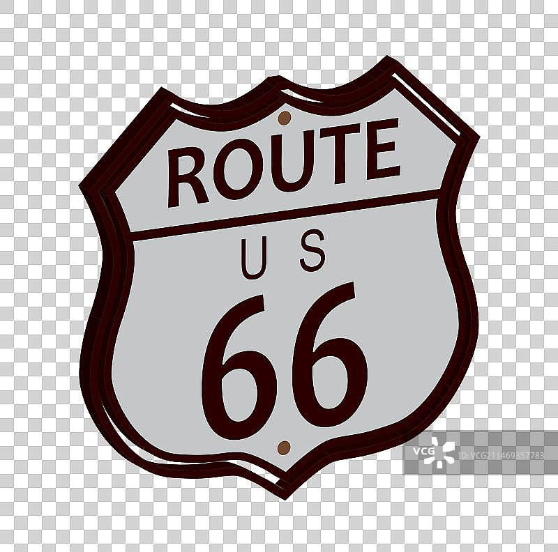 66号公路标志图片素材