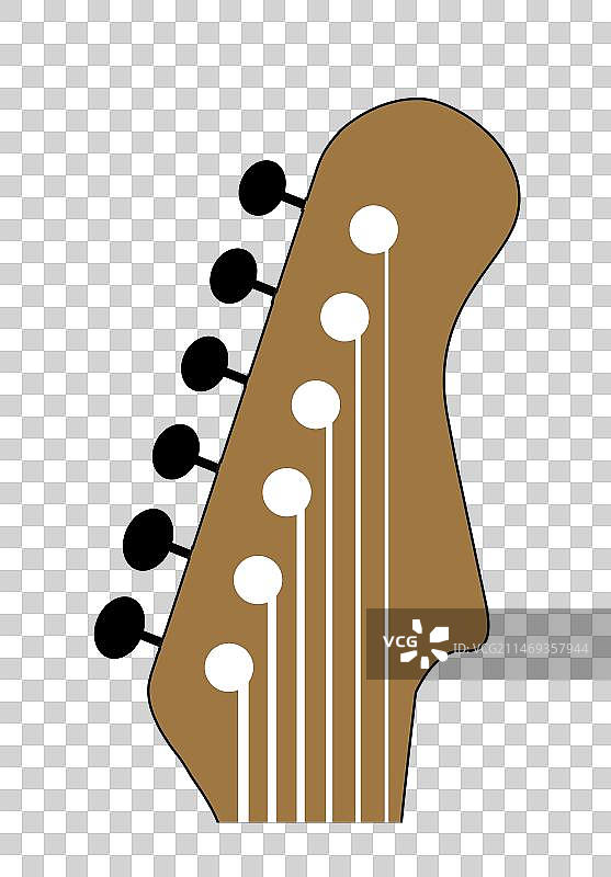 木制卡通吉他琴头图片素材