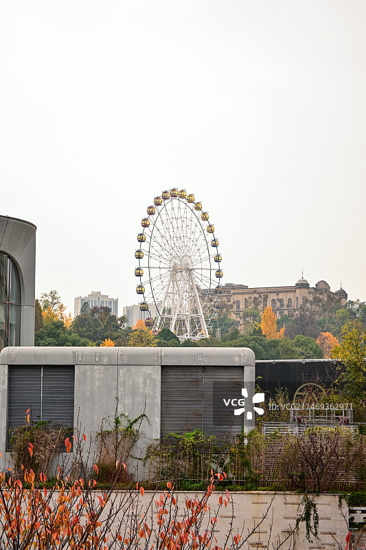 贵阳河滨公园-空中列车图片素材