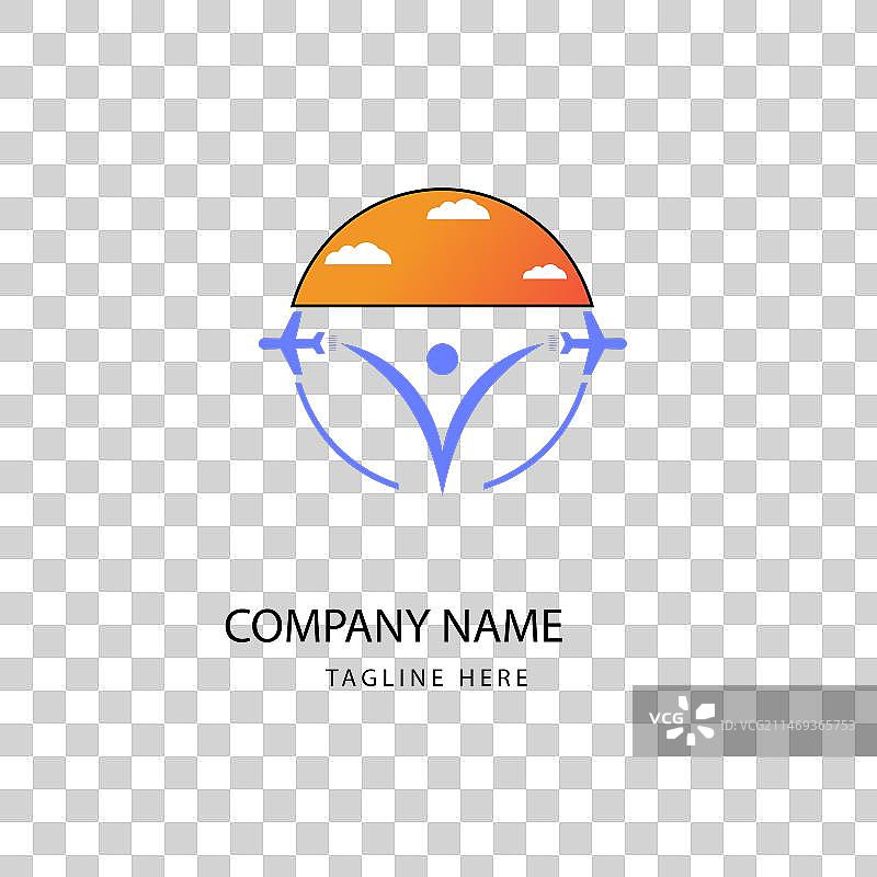 创意旅行社logo设计模板图片素材