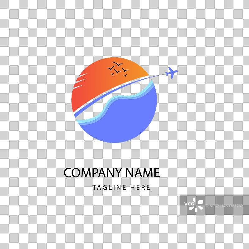 创意旅行社logo设计模板图片素材