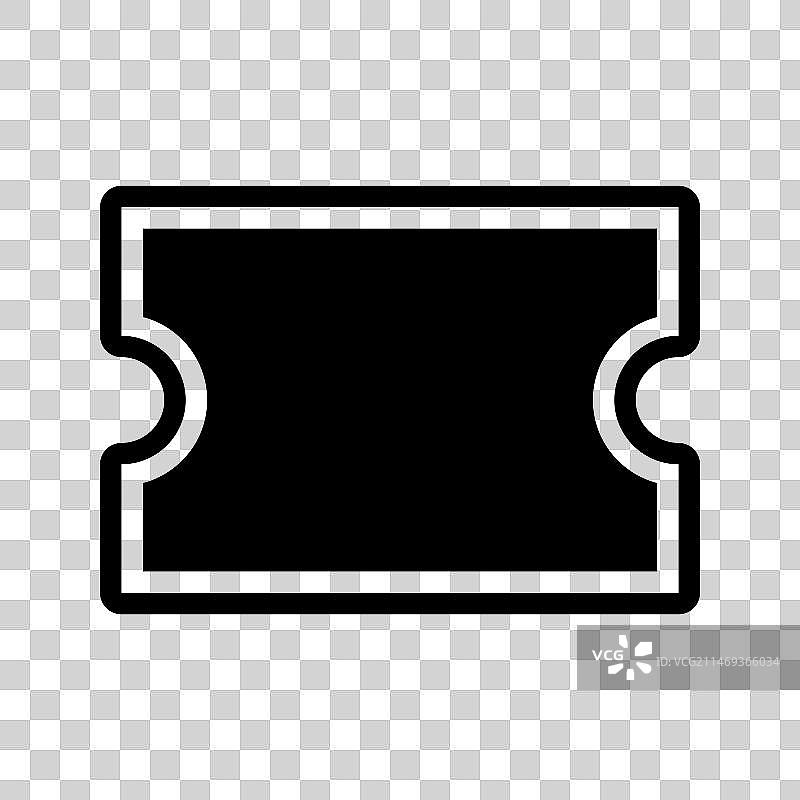 优惠券票券图标字形扁平设计图片素材