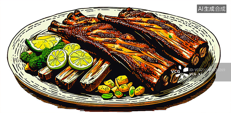 【AI数字艺术】咖喱牛肉配米饭图片素材