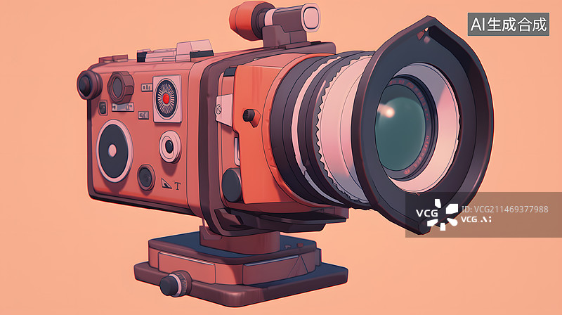 【AI数字艺术】复古摄影机图片素材