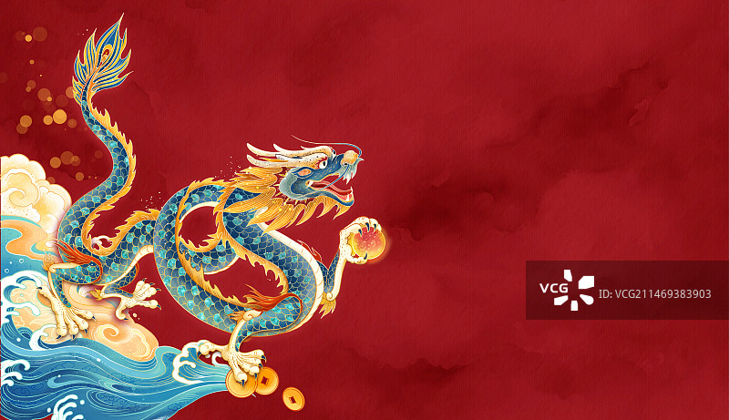 春节之飞龙在天图片素材