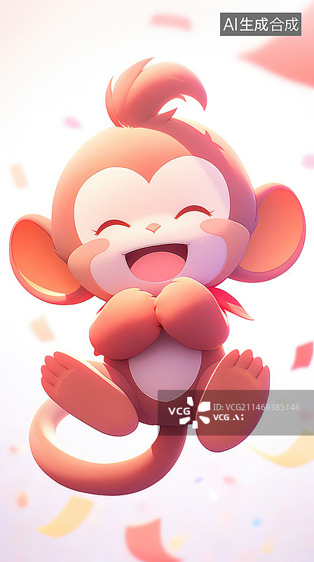 【AI数字艺术】可爱的小猴子形象图片素材