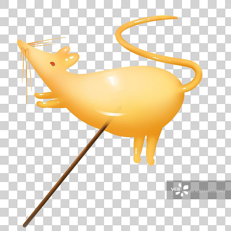 手绘吹糖人之老鼠造型免抠元素图片素材