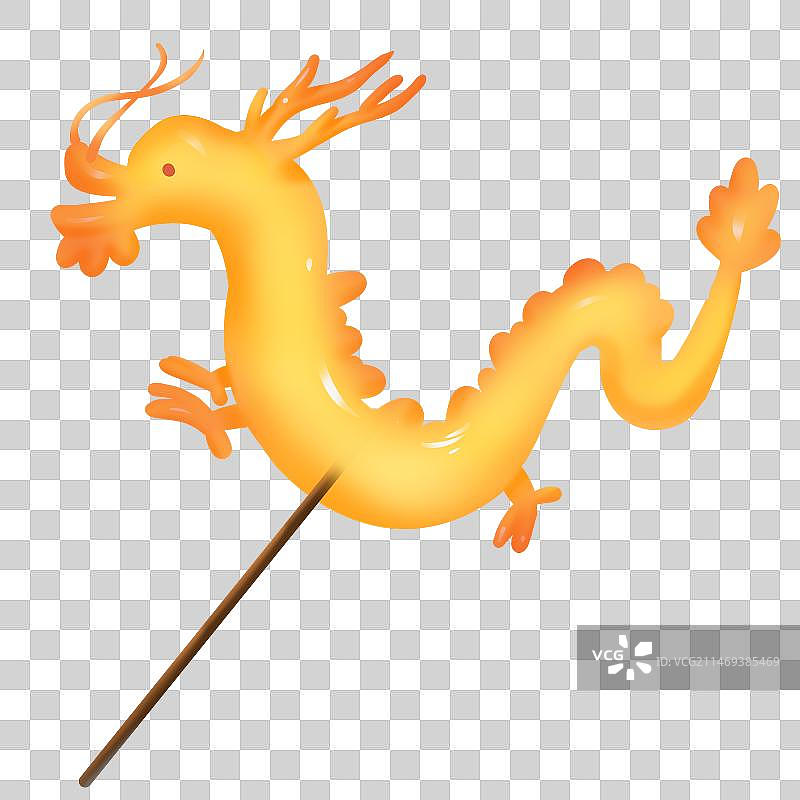 手绘吹糖人之龙造型免抠元素图片素材