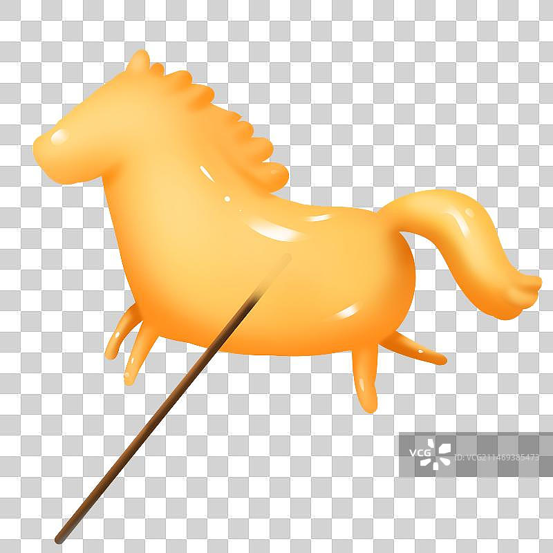 手绘吹糖人之马造型免抠元素图片素材