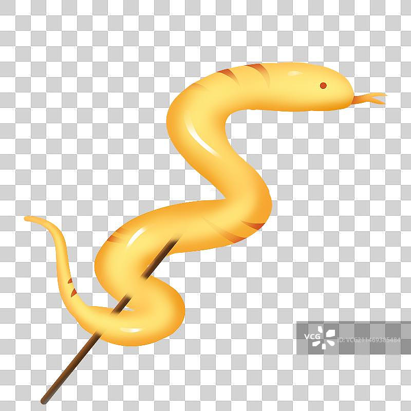 手绘吹糖人之蛇造型免抠元素图片素材