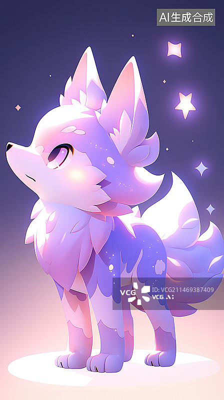 【AI数字艺术】可爱的小狐狸卡通形象图片素材