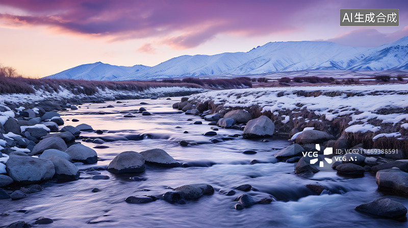 【AI数字艺术】唯美雪景图片素材