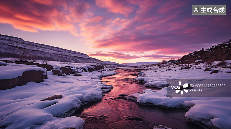 【AI数字艺术】唯美雪景图片素材