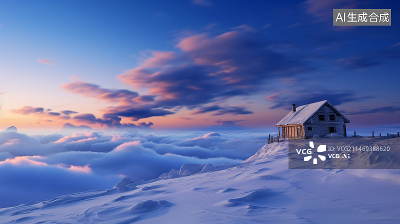 【AI数字艺术】唯美雪景图片素材