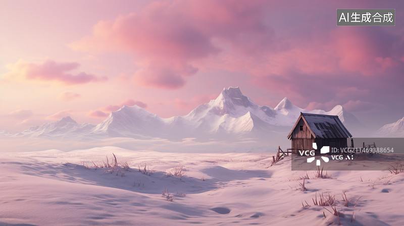 【AI数字艺术】唯美雪景图片素材