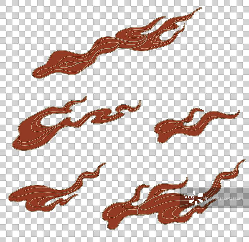 国潮传统文化插画中国风火焰纹图片素材